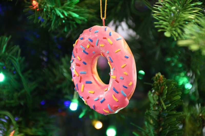 Tree Buddees Pink Donut with Sprinkles Food Christmas Ornament - Image 3